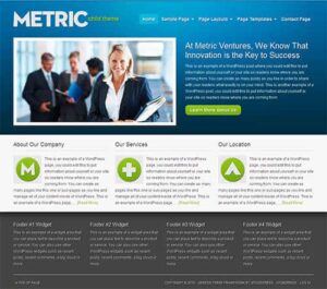 metric wordpress theme