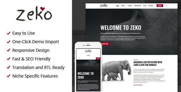 Zeko v1.0.9 Non Profit WordPress Theme