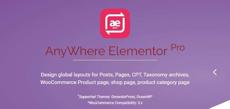 AnyWhere Elementor Pro WordPress Plugin Free