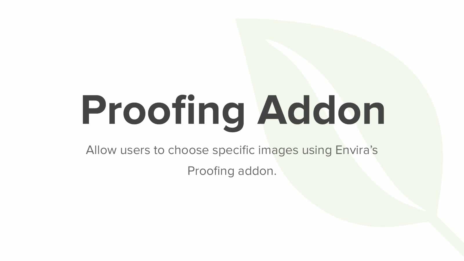 Proofing Addon