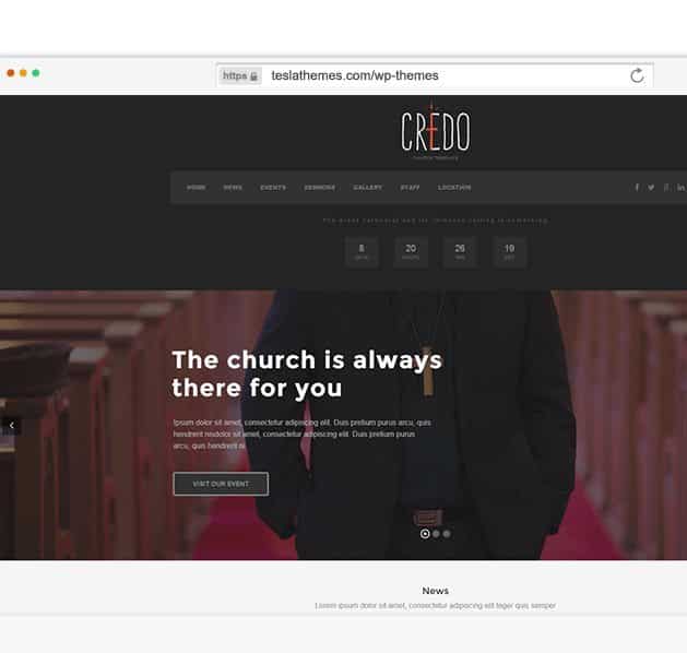 Credo Responsive Church WordPress theme