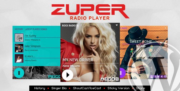 Zuper Radio Player previewWP