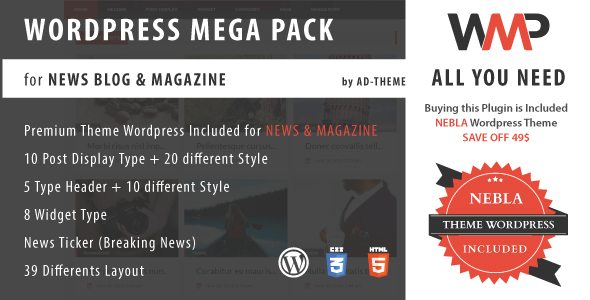 wordpress mega pack preview