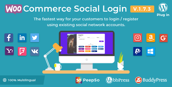 wooCommerce social login banner