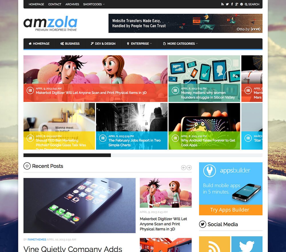 FameThemes Amzola WordPress Theme