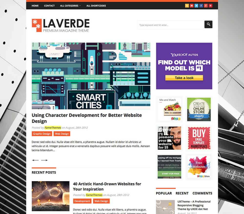 FameThemes Laverde WordPress Theme