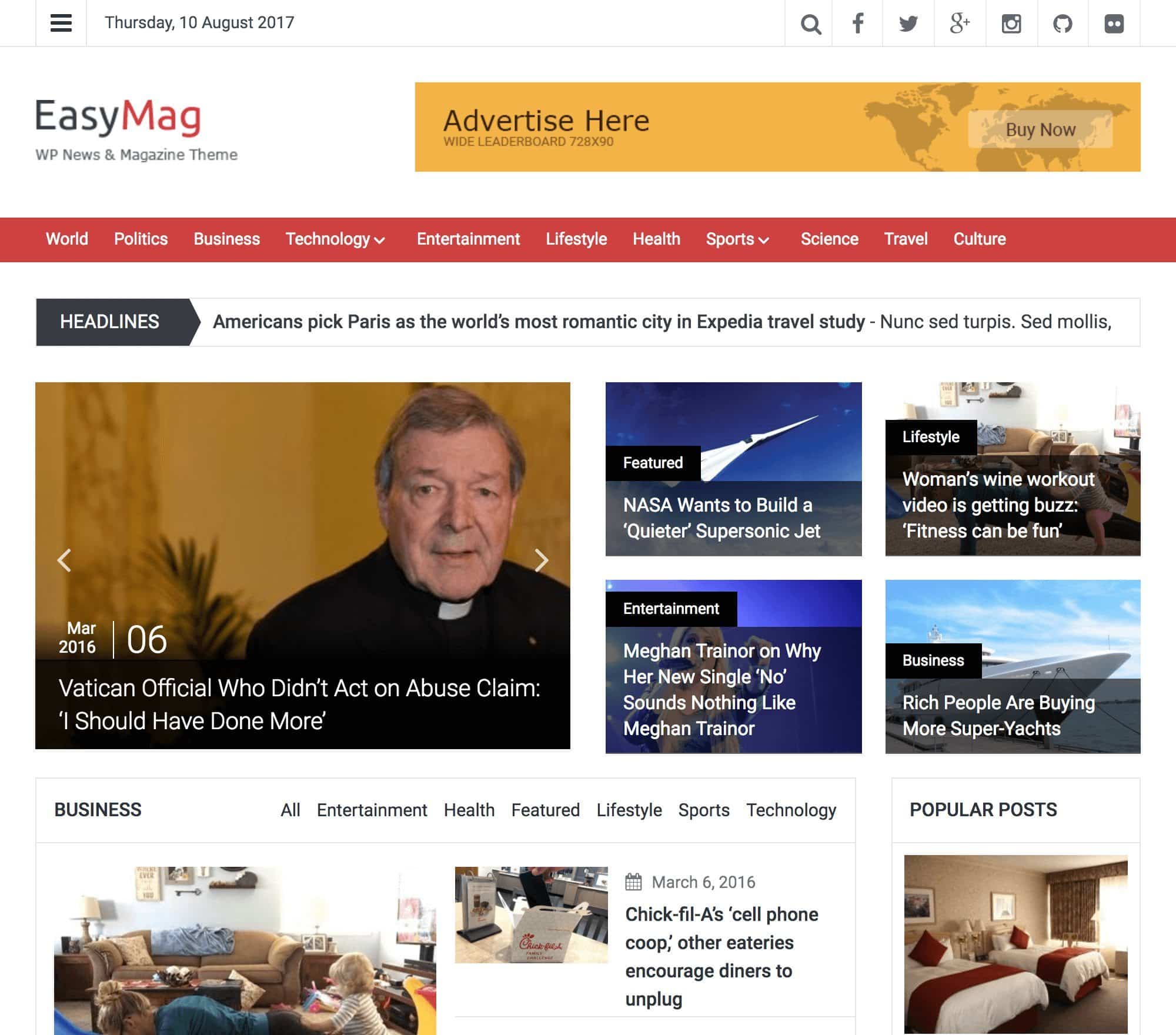 FameThemes EasyMag Pro WordPress Theme