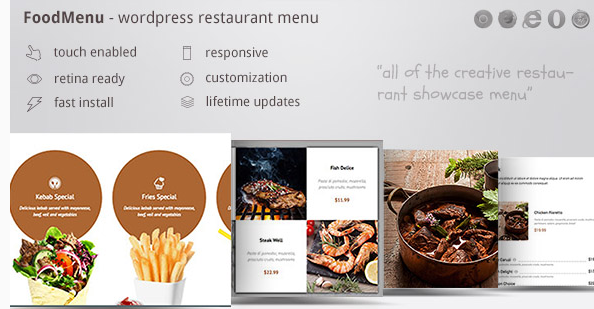 Creative Restaurant Menu Showcase WooCommerce