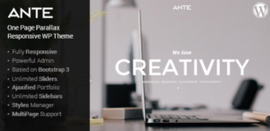 Ante The Ultimate WordPress Parallax Theme