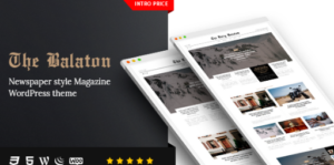 Balaton Newspaper style Magazine WordPress Theme