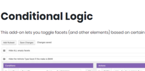 FacetWP Conditional Logic