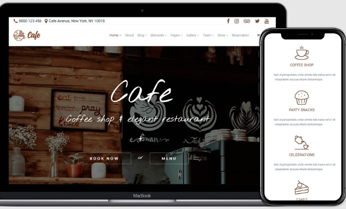 VisualModo Cafe WordPress Theme