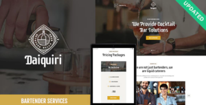 Daiquiri Bartender Services Catering WordPress Theme 1