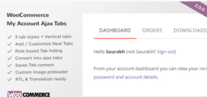 WooCommerce Myaccount Ajax Tabs