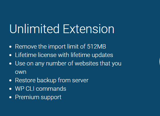 All in One WP Migration Unlimited Extension