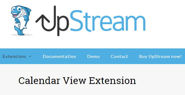 UpStream Calendar View Extension