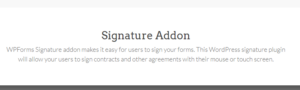 WPForms Signature Addon