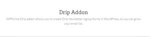 WPForms Drip Addon