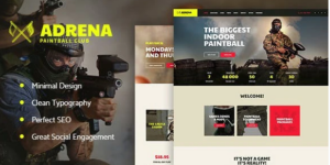 Adrena Airsoft Club Paintball WordPress Theme