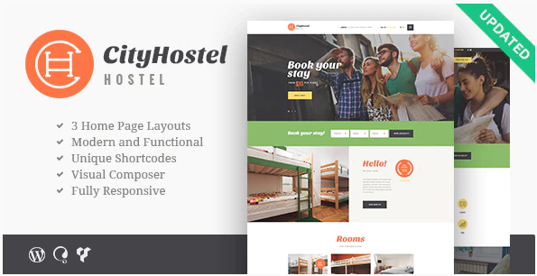 City Hostel A Travel Hotel Booking WP Theme