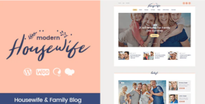 Modern Housewife Women Family WordPress Blog Theme