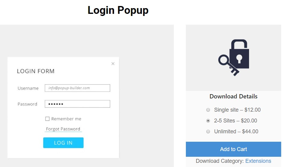 Popup Builder Login