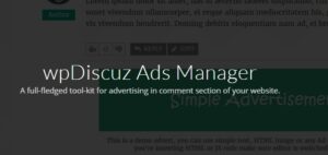 WpDiscuz – Ads Manager