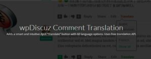 WpDiscuz – Comment Translation
