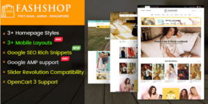 FashShop Multipurpose Responsive OpenCart 3 Theme with Mobile Specific Layouts