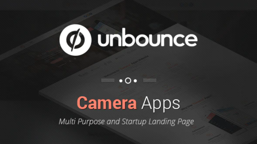 Camera Apps Unbounce Landing Page