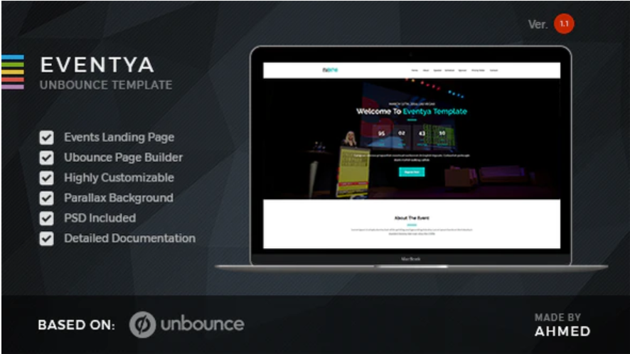 Eventya Unbounce Landing Page 1