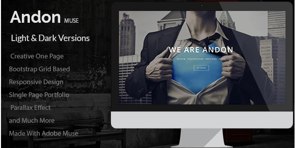 Andon Parallax Onepage Muse Template