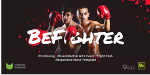 BeFighter Boxing Event Mixed Martial Arts Fight Club Responsive Muse Template