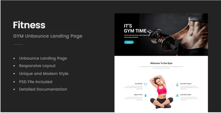 Fitness GYM Unbounce Template