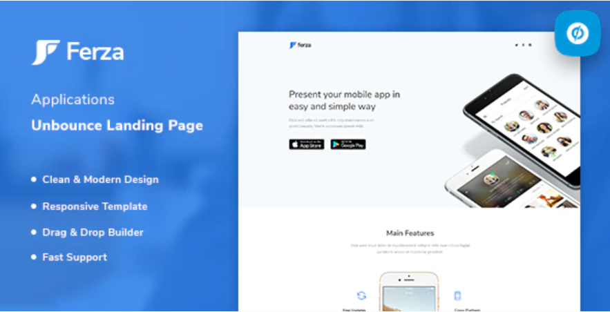 Ferza Applications Unbounce Landing Page Template