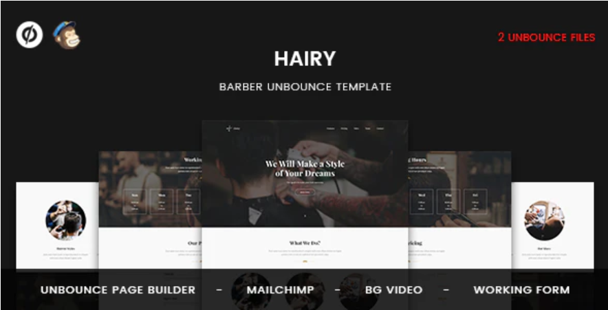 Hairy Barber Unbounce Template