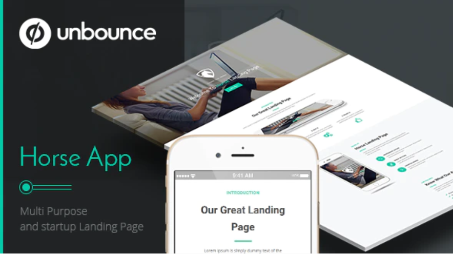 Horse App Unbounce Landing Page