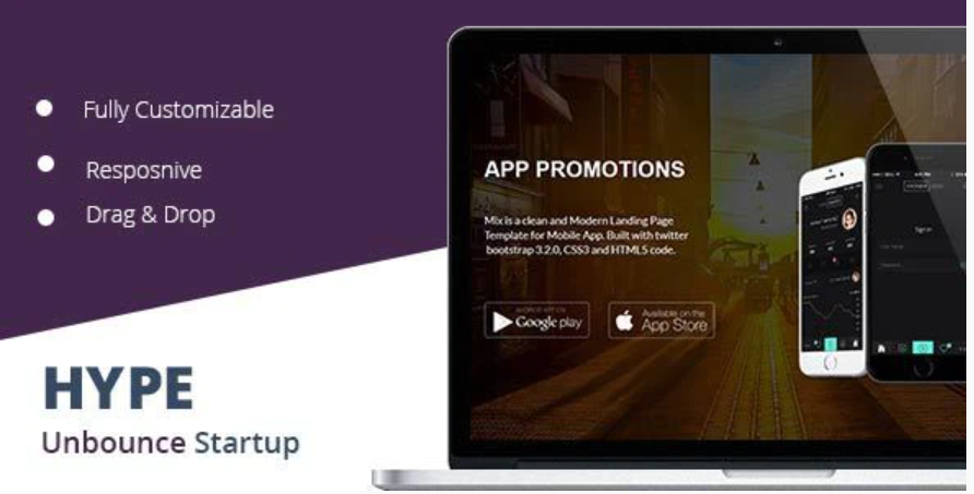 Hype Startup Unbounce Landing Page