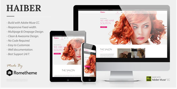 Haiber Beauty Haircut Make up Muse Template