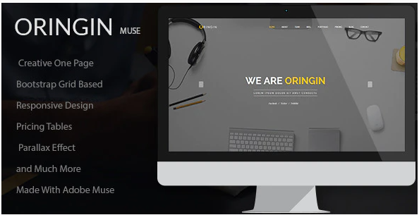 Oringin Creative Onepage MUSE Template