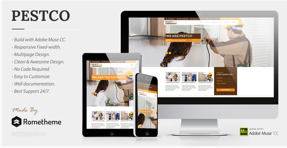 Pestco Pest Control Services Muse Templates