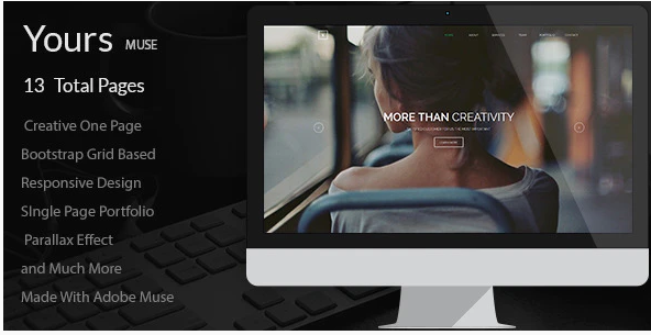 Yours Creative Onepage Adobe Muse Template