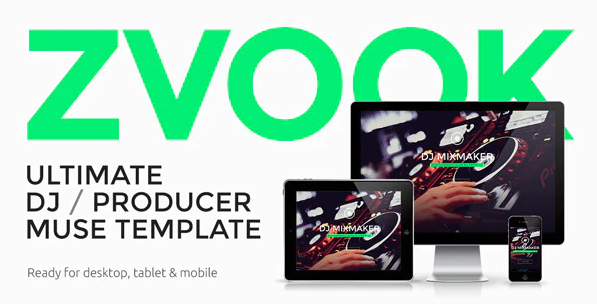 Zvook Ultimate DJ Producer Artist Personal Site Muse Template