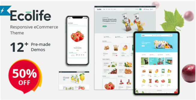 Ecolife Organic Food Cosmetic Multipurpose Prestashop Theme