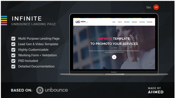 Infinite Marketing Unbounce Template