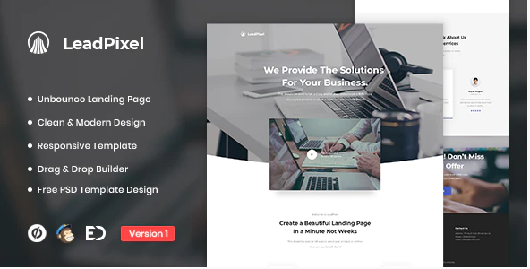 LeadPixel Agency Unbounce Landing Page Template