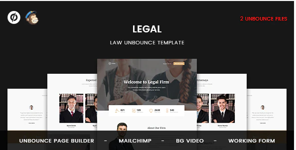 Legal Law Unbounce Template