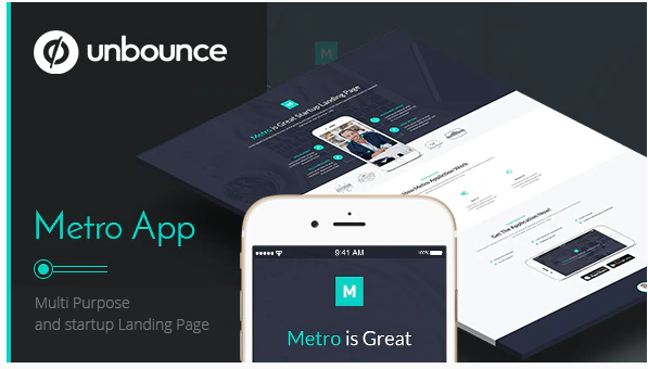 Metro App Unbounce Landing Page