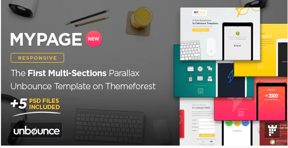 MyPage Multi Sections Parallax Unbounce Template