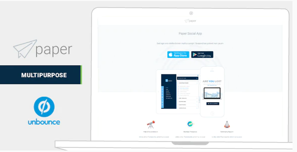 Paper Mulitipurpose Unbounce Landing Pages